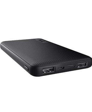 POWER BANK 10.000MAH - 2 USB-A 12W + 1 MICRO-USB + 1USB-C 15W - PLASTICA RICICLATA 50% - T