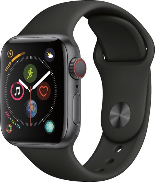Apple Watch Series 4 GPS + CELLULAR 40Mm Space Black case Black Sport Band MTVL2TY/A